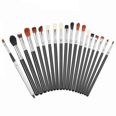 Eye Makeup Brush Set,19 Pcs Soft Synthetic Hairs Real Wood Handle For Eyeshadow Eyebrow Eyeliner Blending(Without Bag) //